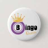 Badge Rond 5 Cm Reine de bingo-test (Devant)