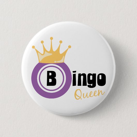 Badge Rond 5 Cm Reine de bingo-test (Devant)