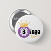 Badge Rond 5 Cm Reine de bingo-test (Devant & derrière)