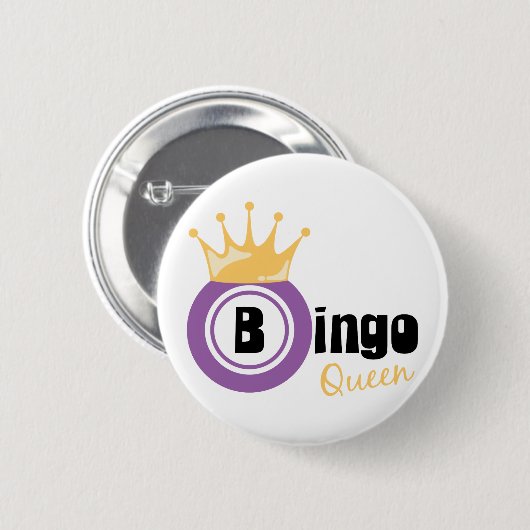 Badge Rond 5 Cm Reine de bingo-test (Devant & derrière)
