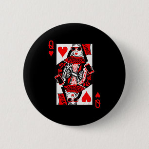 Badge Rond 5 Cm Reine de Cœur - Costume vintage de la Saint-Valent