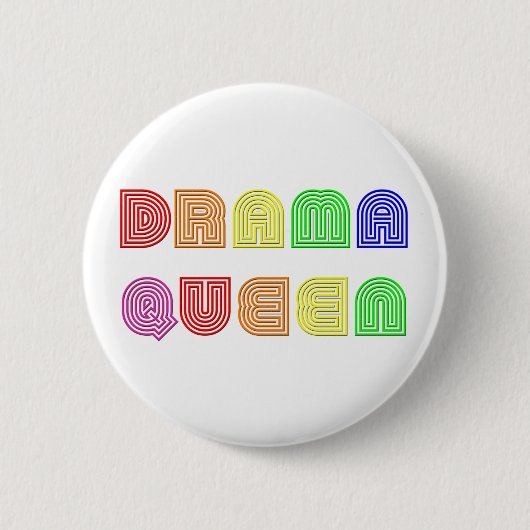 Badge Rond 5 Cm Reine de drame (Devant)