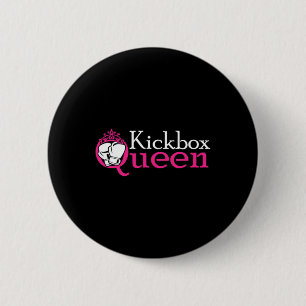 Badge Rond 5 Cm Reine de kickboxeuse est une fille de kickboxing e