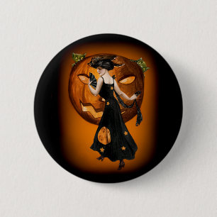 Badge Rond 5 Cm Reine de la citrouille - Bouton
