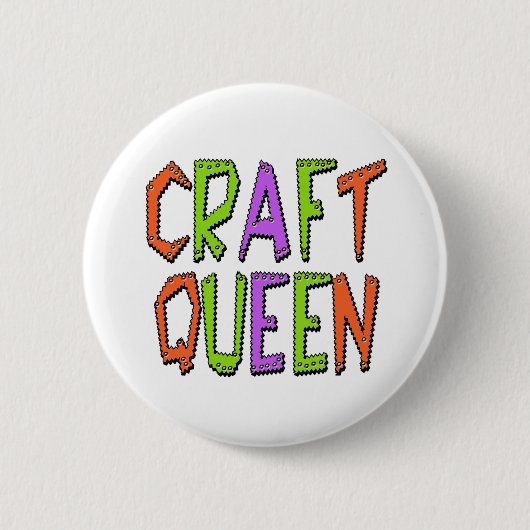 Badge Rond 5 Cm Reine de l'artisanat (Devant)