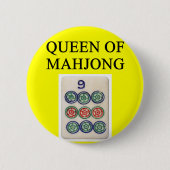 Badge Rond 5 Cm Reine de MAHJONG (Devant)