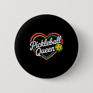 Badge Rond 5 Cm Reine de pickleball