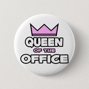 Badge Rond 5 Cm Reine du Bureau