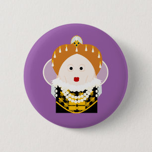 Badge Rond 5 Cm Reine Elizabeth I