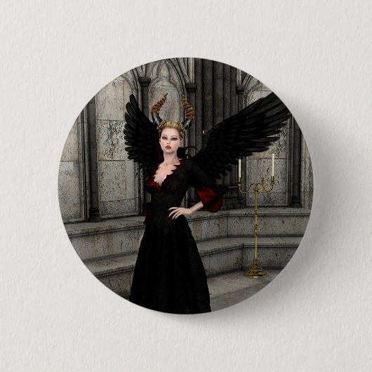 Badge Rond 5 Cm Reine Évil (Devant)