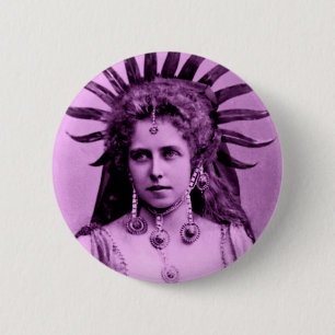 Badge Rond 5 Cm Reine Marie de Roumanie comme Reine du Soleil - vi