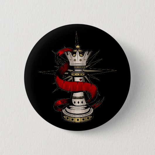 Badge Rond 5 Cm Reine royale (Devant)