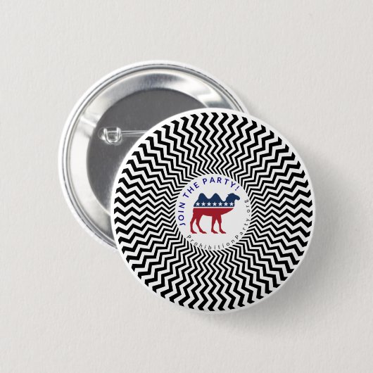 Badge Rond 5 Cm Rejoignez la fête ! Partie d'interdiction (Devant & derrière)