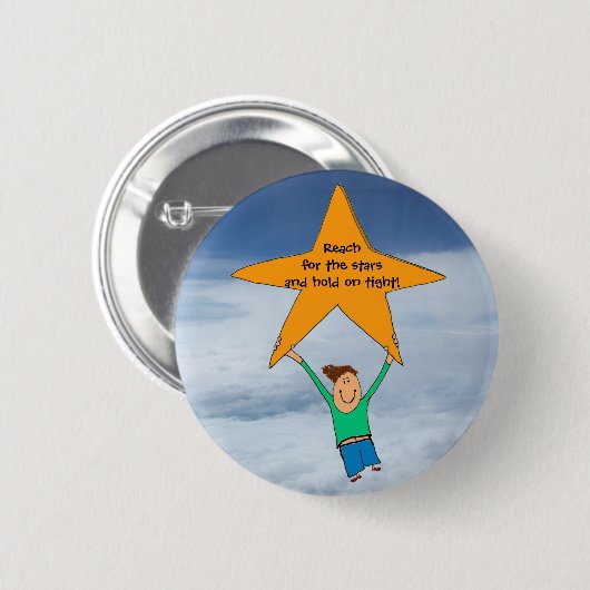 Badge Rond 5 Cm Rejoignez les étoiles... (Devant & derrière)