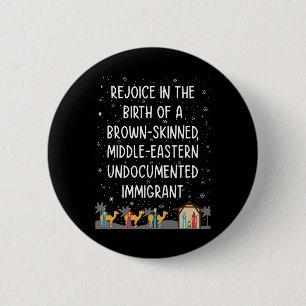 Badge Rond 5 Cm Réjouissez-Vous De La Naissance D'Un Moyen-Orient
