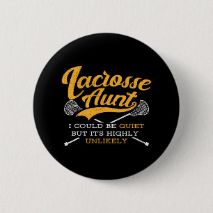 Badge Rond 5 Cm Relax I Love Lacrosse Tante Lax Sports Lover Match