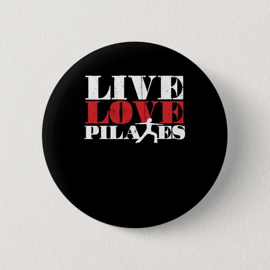 Badge Rond 5 Cm Relaxation de Love Pilates en direct (Devant)