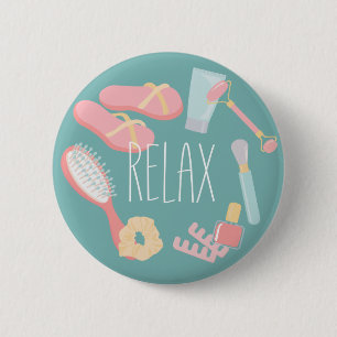 Badge Rond 5 Cm Relaxez les choses Spas autour de Classic
