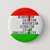 Badge Rond 5 Cm Religions d'identité indienne (Devant)