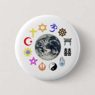 BADGE ROND 5 CM RELIGIONS DU MONDE