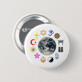 BADGE ROND 5 CM RELIGIONS DU MONDE (Devant & derrière)