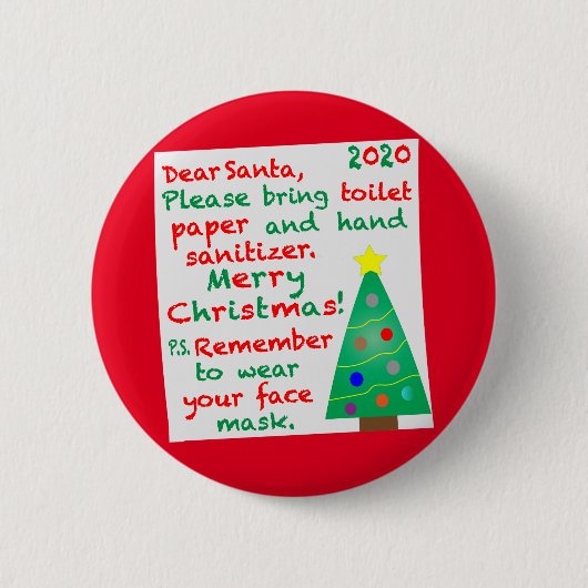 Badge Rond 5 Cm Remembering 2020 Christmas (Devant)
