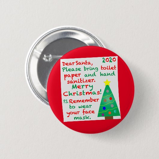 Badge Rond 5 Cm Remembering 2020 Christmas (Devant & derrière)