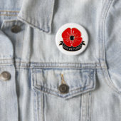 Badge Rond 5 Cm Remembrance Day (En situation)