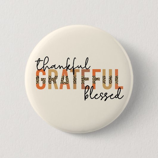 Badge Rond 5 Cm Remerciements à la bienheureuse guépard'impression (Devant)