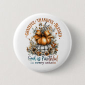 Badge Rond 5 Cm Remerciements Heureux Bénis (Devant)