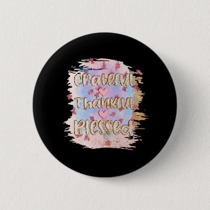 Badge Rond 5 Cm Remerciements Heureux Bénis