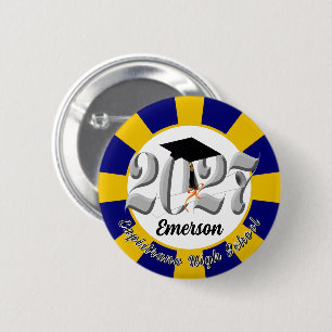 Badge Rond 5 Cm Remise des diplômes de la promotion d'argent 2027