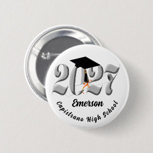Badge Rond 5 Cm Remise des diplômes de la promotion Silver 2027