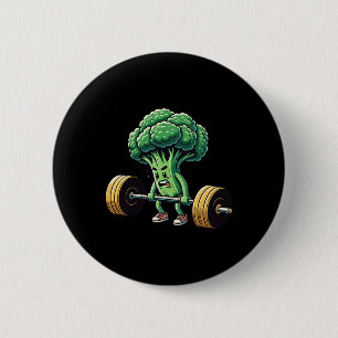 Badge Rond 5 Cm Remise en état Broccoli Gym Fitness Motivation Bod