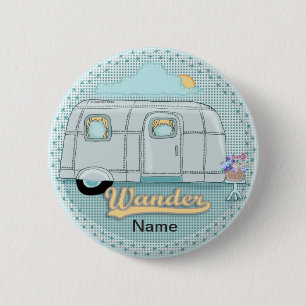 Badge Rond 5 Cm Remorque de camping