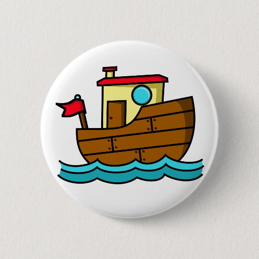 Badge Rond 5 Cm Remorqueur de dessin animé (Devant)