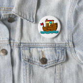 Badge Rond 5 Cm Remorqueur de dessin animé (En situation)