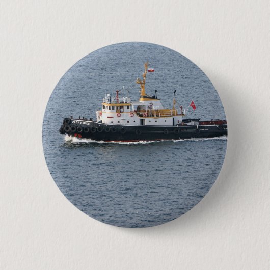 Badge Rond 5 Cm Remorqueur turc à Istanbul (Devant)