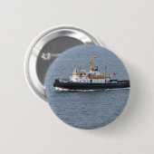Badge Rond 5 Cm Remorqueur turc à Istanbul (Devant & derrière)
