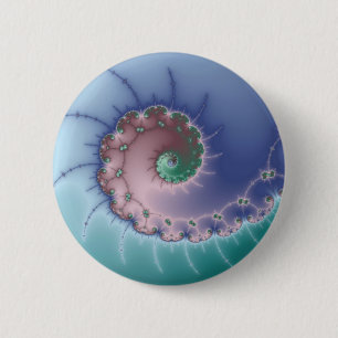 Badge Rond 5 Cm Remous - bouton de fractale