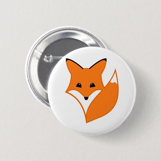 Badge Rond 5 Cm Renard (Devant & derrière)