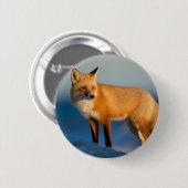 Badge Rond 5 Cm Renard Brown (Devant & derrière)