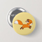 Badge Rond 5 Cm Renard coureur mignon (Devant & derrière)