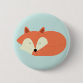 Badge Rond 5 Cm Renard rouge endormi (Devant)