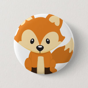 Badge Rond 5 Cm Renard rusé