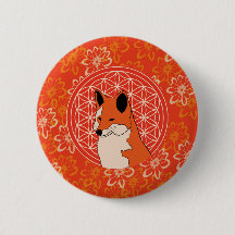 renard, totem animal, zen, chakra, fleur de vie,