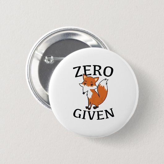 Badge Rond 5 Cm Renard zéro donné (Devant & derrière)