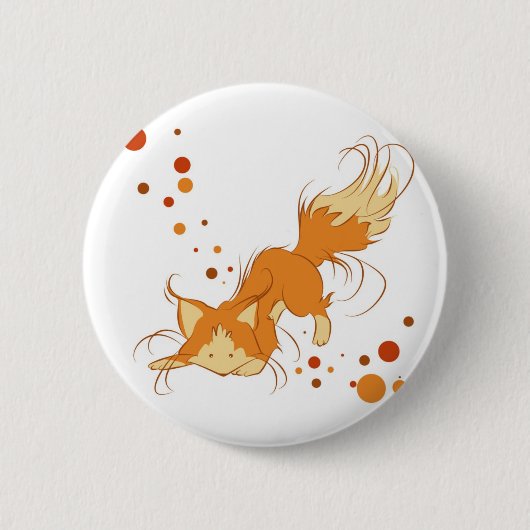 Badge Rond 5 Cm Renarde (Devant)