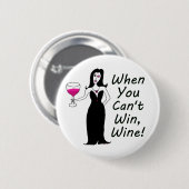 Badge Rond 5 Cm Renarde de vin simplement mauvaise quand vous ne (Devant & derrière)