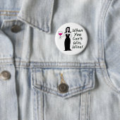 Badge Rond 5 Cm Renarde de vin simplement mauvaise quand vous ne (En situation)